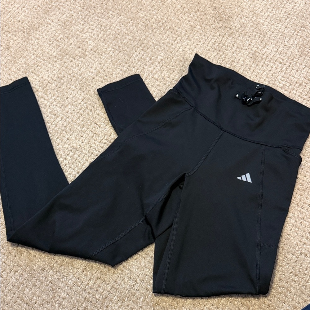 Adidas Kids Black Leggings with Logo